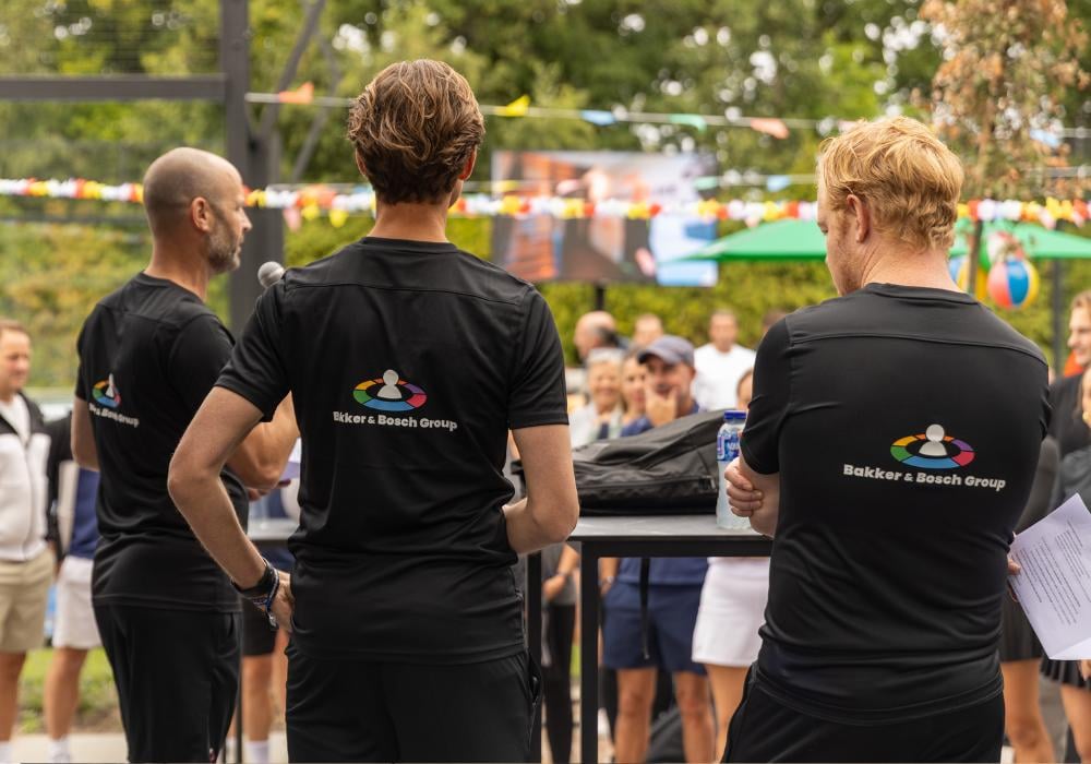 Marijn Dirk en Marc bij Padeltoernooi | Bakker en Bosch Group